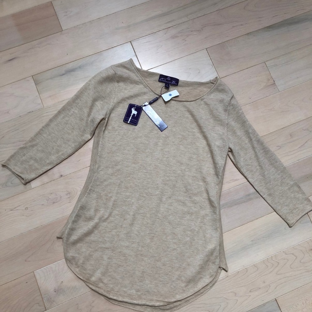 Cashmere box cashmere Women's Beige sweater